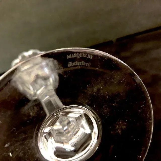 French Provincial Vintage Marquis by Waterford Palladio Crystal Candlesticks- a Pair For Sale - Image 3 of 5