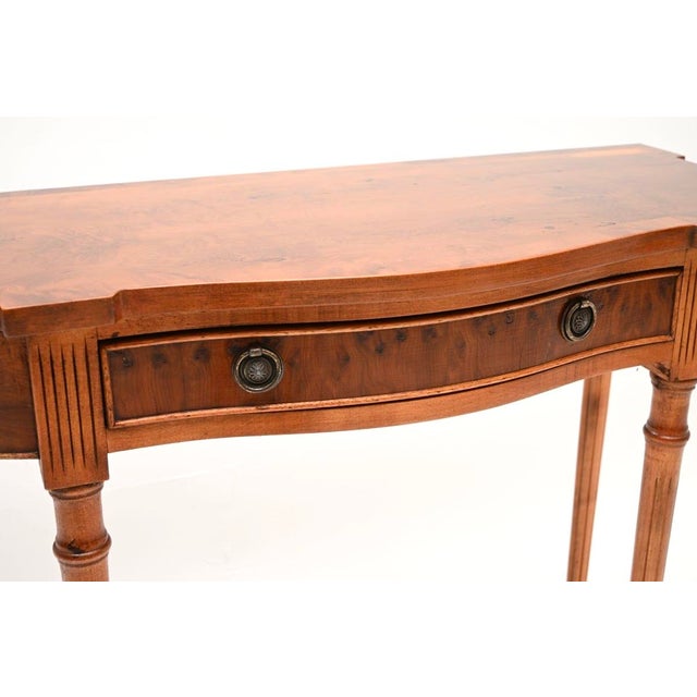 Antique Regency Yew Wood Console Table, 1950 For Sale - Image 6 of 8