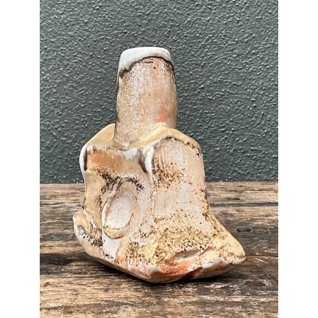 Mid-Century Modern Vintage Abstract Ceramic Vase For Sale - Image 3 of 12