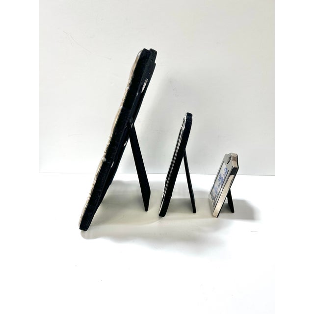 English 1980s Silver Plate Repousse Picture Frames - Set of 3 For Sale - Image 3 of 10