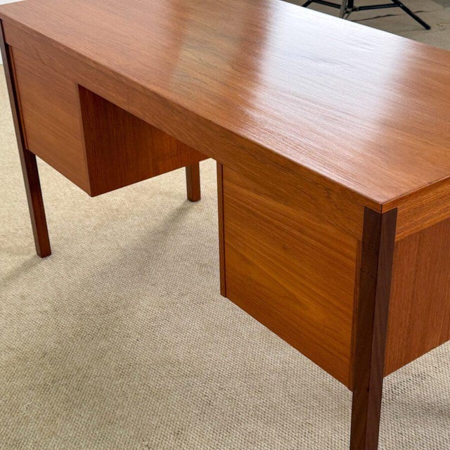 Brown Mid-Century Modern Danish Teak Desk from Dominos Møbler, Denmark, 1960s For Sale - Image 8 of 16