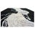 Early 21st Century Modern Nepalese Wool & Silk 9X13 Black & White Wave Design Handmade Area Rug #1144031 For Sale - Image 5 of 6