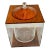 Mid Century Modern Tortoise Shell Effect Lucite Squared Ice Bucket For Sale