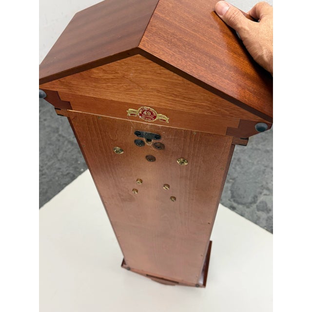 Kieninger Mahogany With Inlays Regulator Wall Clock For Sale - Image 12 of 12