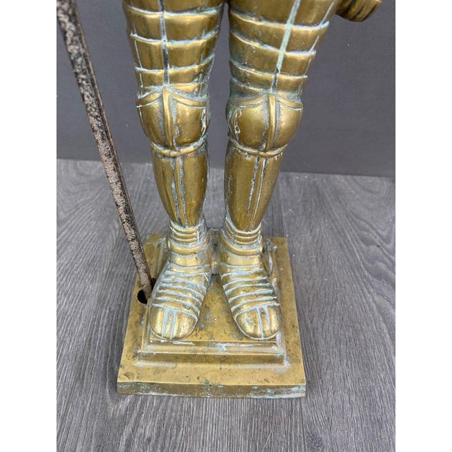 20th Century Bronze Statue of a Warrior in Armor For Sale - Image 4 of 8