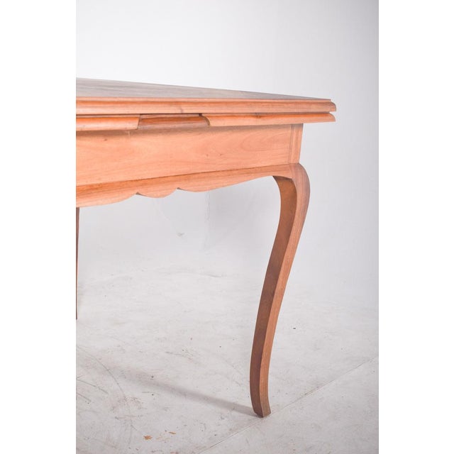 Wood European Extendable Square Dining Table For Sale - Image 7 of 14