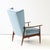 Blue 1950's Arne Vodder Attributed Wing-Back Teak Lounge Chair For Sale - Image 8 of 13