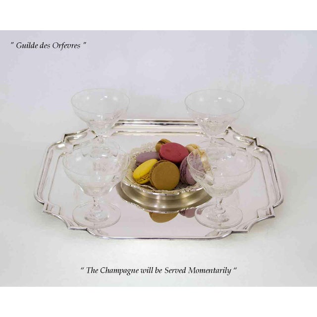 1980s 1970’s Vintage/New Walker & Hall Silverplate Square Salvers, Chippendale Shaped Corners- Set of 2 For Sale - Image 5 of 9