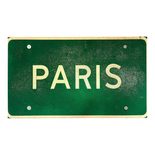 Vintage Paris Autoroute Signpost For Sale