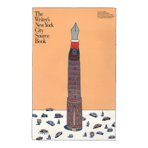 80s Vintage Original Seymour Chwast the Writer's New York City Source Book Exhibition Lithograph Poster 1985