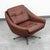 Mid Century Danish Modern Lounge Chairs Swivel Brown Leather Armchair Vintage Vg For Sale - Image 9 of 12