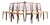 Danish Modern Teak Spindle Back Dining Chairs with Paper Cord, Set of 6 For Sale