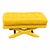 A striking pair of Mid-Century Modern–style benches featuring vibrant yellow upholstery, generously padded tufted...