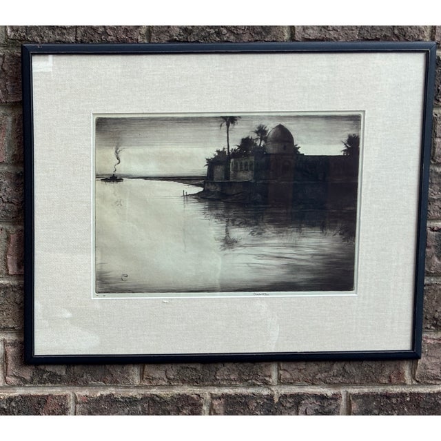 Charles William Cain, Orientalist - Tigris Night (Ezra's Tomb), Ca 1935 For Sale - Image 10 of 13