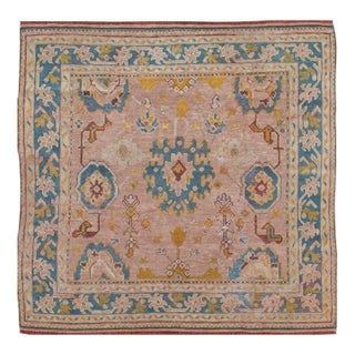 Antique Square Oushak Rug rug no.10341 For Sale
