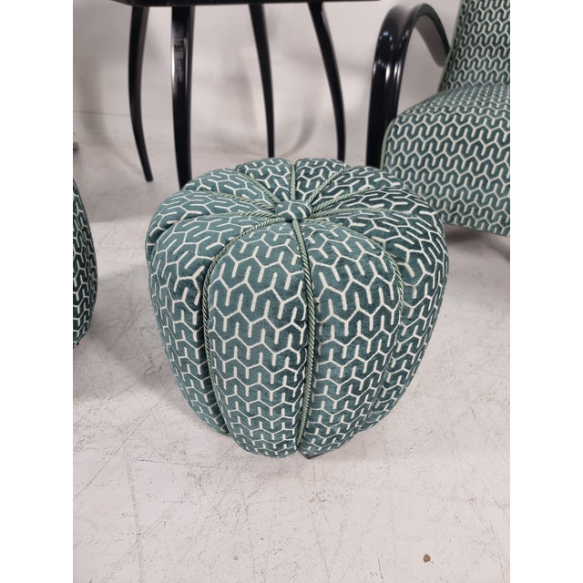 Wood H 269 Lounge Chairs, Table and Poufs by Jindřich Halabala for UP Zavody, 1940s, Set of 5 For Sale - Image 7 of 14