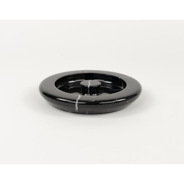 Black Marble Ashtray attributed to Angelo Mangiarotti, Italy, 1970s For Sale - Image 16 of 18