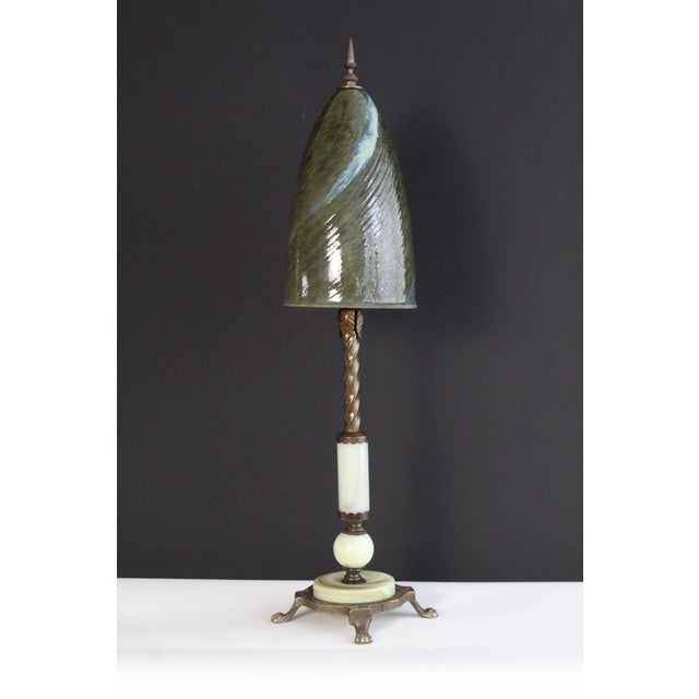 Metal Early 20th Century Tiffany Style Table Lamp For Sale - Image 7 of 13