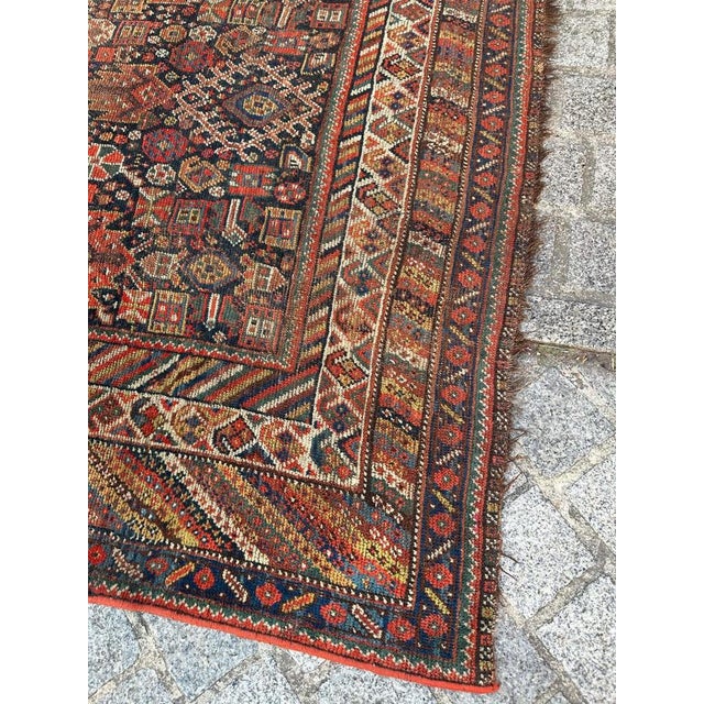 Antique Shiraz Rug with Tribal Pattern For Sale - Image 10 of 18