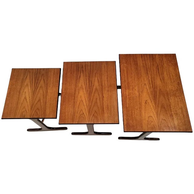 Sienna 1960s Mid-Century Danish Modern Nesting Tables G-Plan For Sale - Image 8 of 10