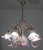 Spectacular Murano chandelier in rare iridescent pink glass. The chandelier consists of 5 arms with 5 e14 light points,...