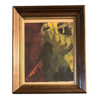 1970’s Original Abstract Expressionist Painting Framed For Sale