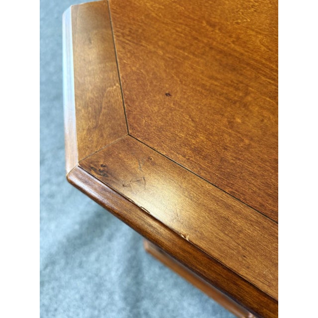 Wood Late 20th Century Cherry Corner Television Stand For Sale - Image 7 of 9