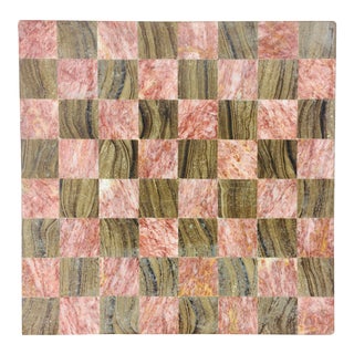 Vintage 1970s Handmade Marble Game Board For Sale