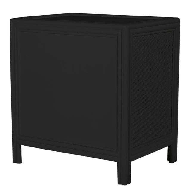 Coastal Bermuda One-Drawer Nightstand - Black For Sale - Image 3 of 6