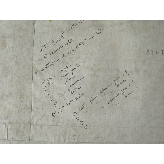 Antique Textile Design Gouache on Paper For Sale - Image 9 of 10