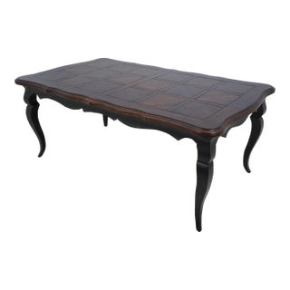 Century Country French Distressed Finish Dining Room Table For Sale