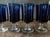 Early 20th Century Deep Blue Sasaki Wineglasses Coastal Decor Jewel Tones - Set of Five (5) For Sale In Chicago - Image 6 of 7