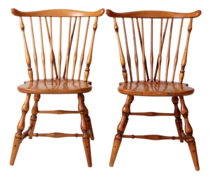 Vintage Windsor Dining Chairs Pair