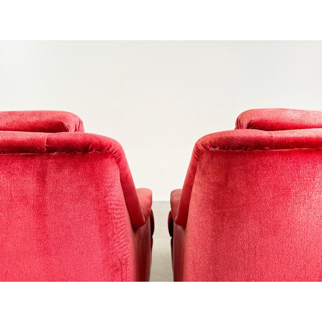 Set of Mid-Century Red Armchairs, 1960s For Sale - Image 11 of 16