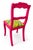 Hollywood Regency Vintage Rose-Carved Accent Chair in Fuchsia With Emma Shipley Velvet by Mary Street Gallery For Sale - Image 3 of 5
