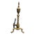 Brass Pair 1920s Vintage Brass Andirons Chippendale Claw Ball Feet Fireplace For Sale - Image 8 of 18