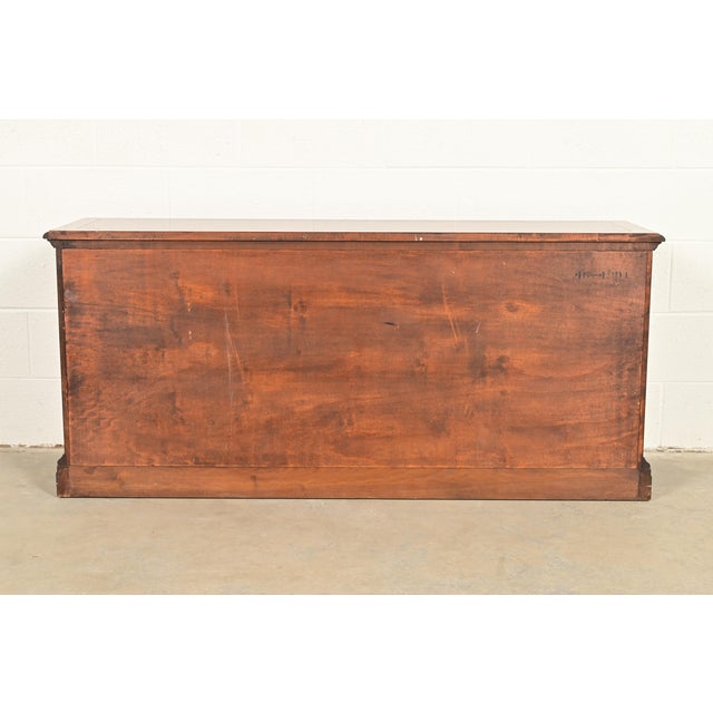 Henredon French Regency Louis XVI Carved Walnut and Oak Sideboard Credenza or Bar Cabinet For Sale - Image 15 of 16