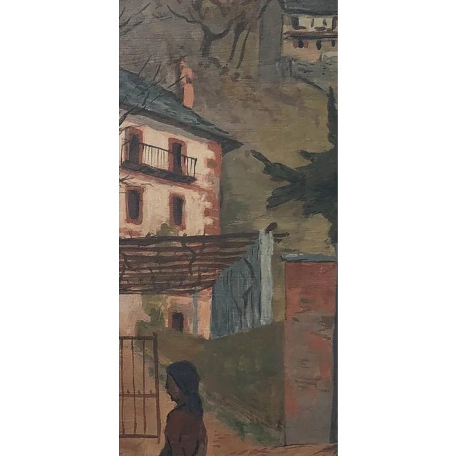 1940s Jules Gaillepand, Locarno, 1940, Oil on Wood, Framed For Sale - Image 5 of 10