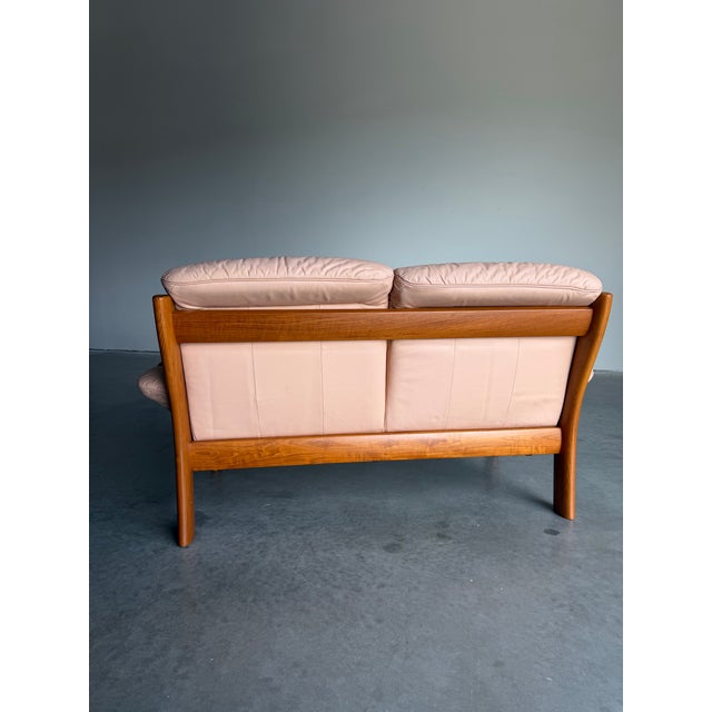 Vintage Ekornes Montana Leather and Teak Sofa For Sale In Tampa - Image 6 of 12