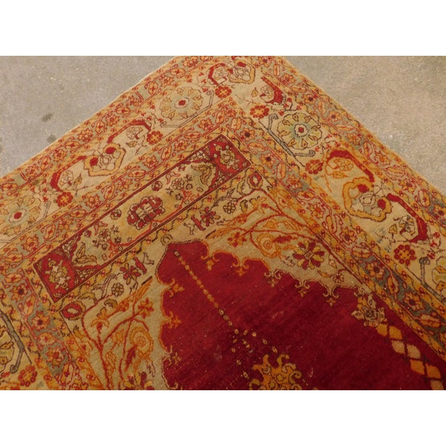 Early 20th Century Antique Turkish Prayer Rug For Sale - Image 5 of 13