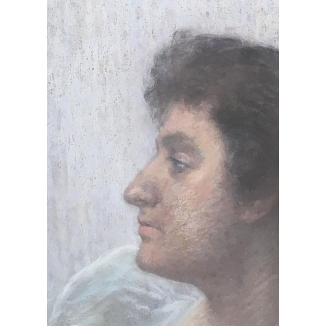 Louis Rheiner, Louis Rheiner, Portrait of Actress Eleonora Duse, Pastel on Paper, Framed, 1890s, Pastel & Paper For Sale - Image 5 of 14