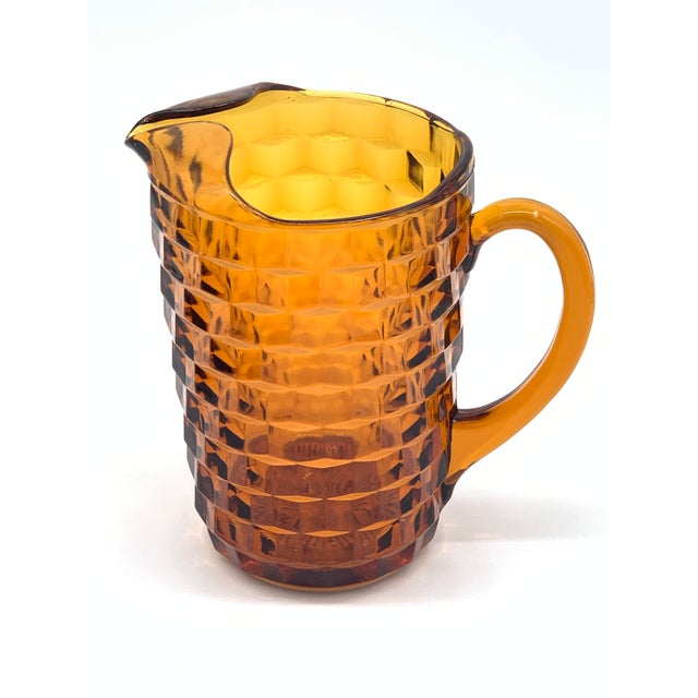 1960s 1960s Indiana Whitehall Amber Colony Cubist Beverage Set - Set of 5 For Sale - Image 5 of 5