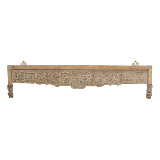 Door Lintel with Relief Carvings, 1890s For Sale