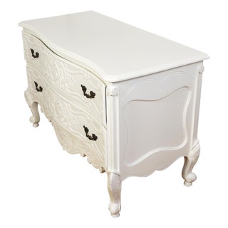 Rococo Vintage Two Drawer Painted Commode For Sale