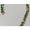 6 Carat Emerald & 1.5 Carat Diamond Tennis Bracelet 14 Karat Yellow Gold S-Shape For Sale - Image 16 of 18