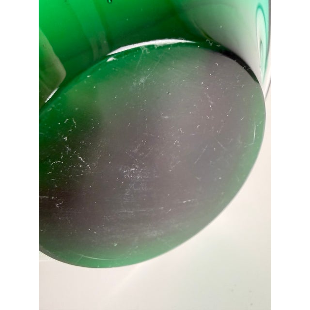 Murano Sommerso Art Glass Bowl in Green and Clear Glass, Italy, 1960s For Sale - Image 6 of 8