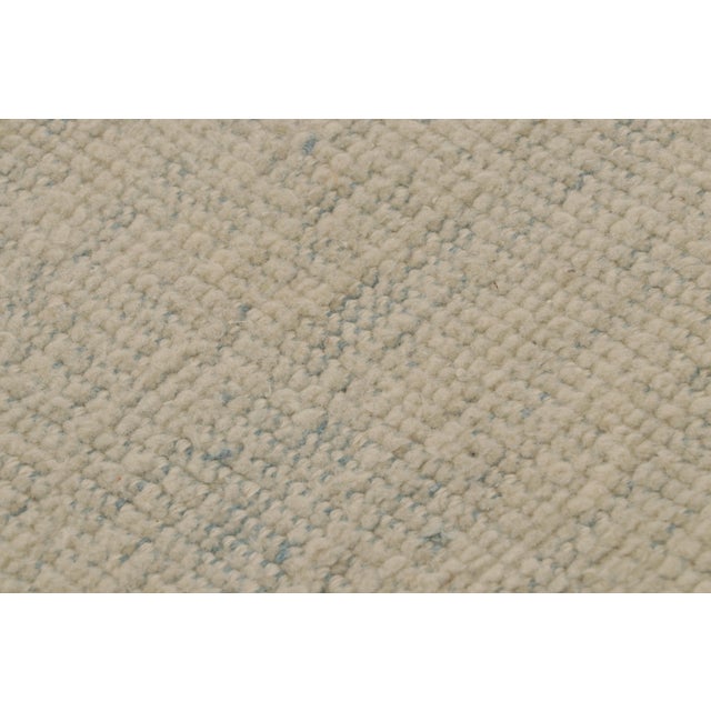 Textile Rug & Kilim’s Contemporary Solid Rug in Beige and Blue For Sale - Image 7 of 10