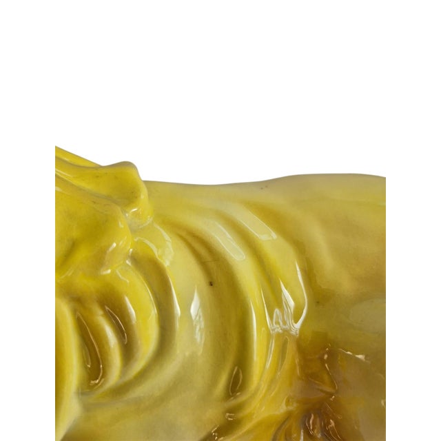 Vintage Yellow Porcelain Pekinese Dog Figurine Astoria Moldings Inc Made in Germany C. 1960's For Sale - Image 10 of 10