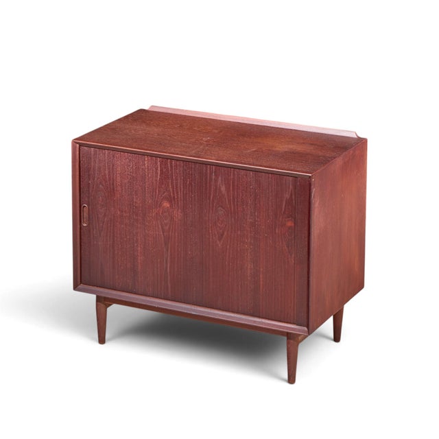 Brown Arne Vodder for Sibast Mid Century Danish Teak Tambour Door Cabinet Credenza For Sale - Image 8 of 8