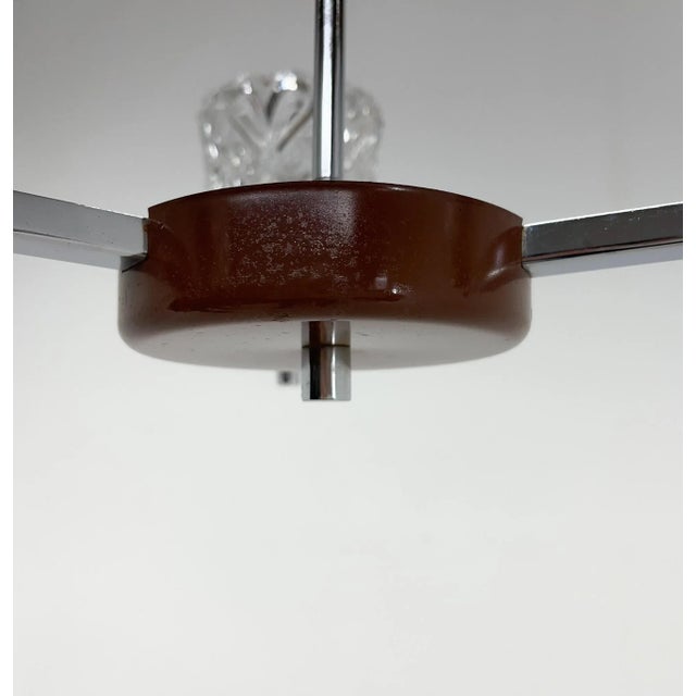 Vintage Chrome & Glass Chandelier, 1970s For Sale - Image 6 of 9
